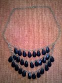 colar preto 3 voltas